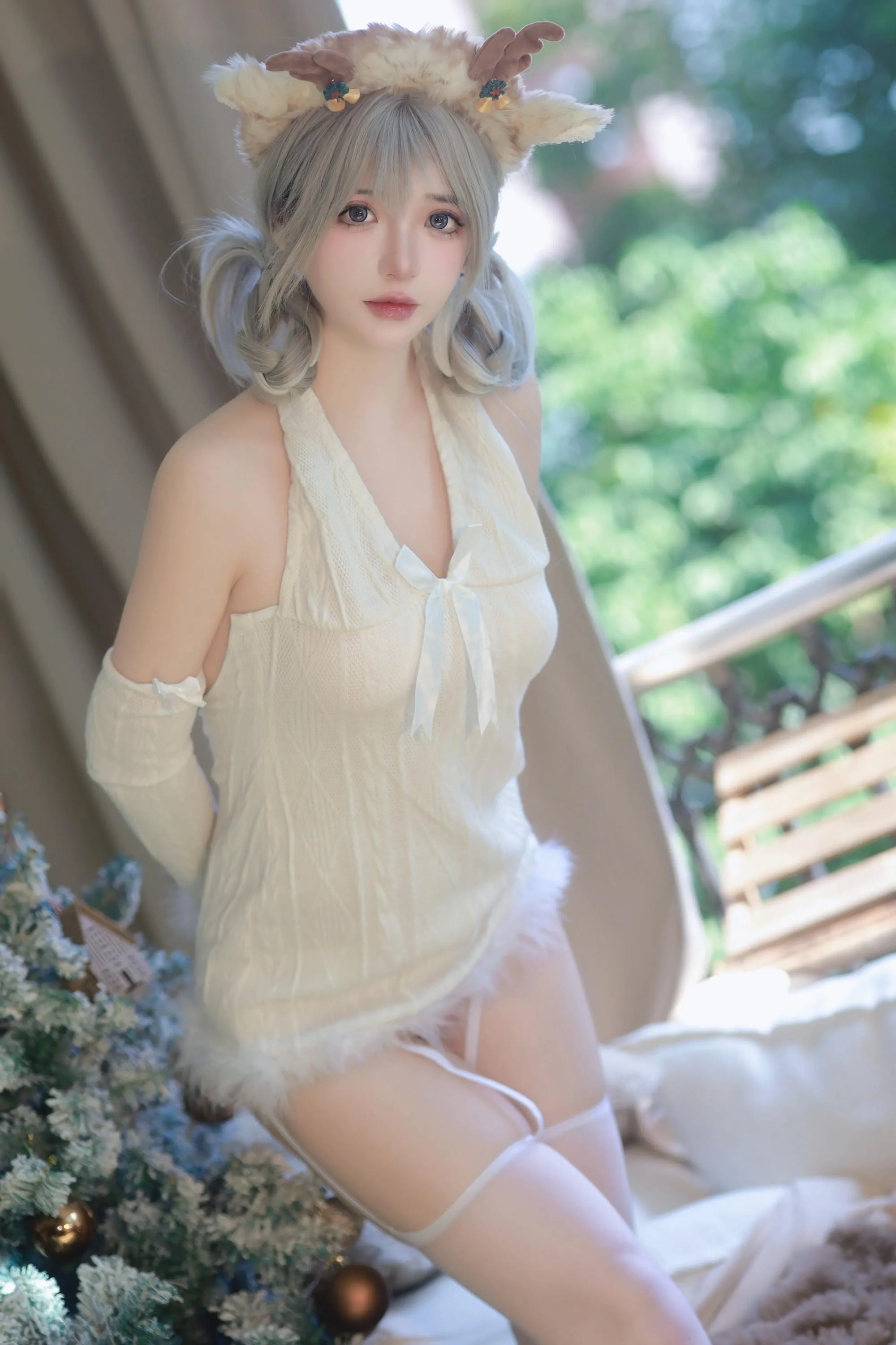 疯猫ss – NO.130 圣诞特典白色毛衣 [98P]插图6
